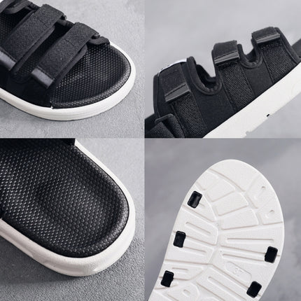 Summer Slippers Dual-purpose Beach Shoes Men Sandals, Size: 39(Gra+White)-garmade.com