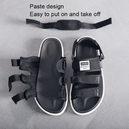 Summer Slippers Dual-purpose Beach Shoes Men Sandals, Size: 41(Black+White)-garmade.com