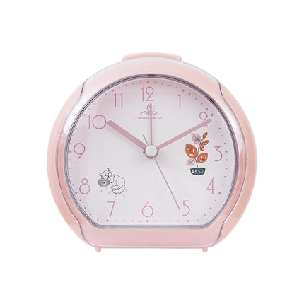 Cute Children Small Alarm Clock Bedside Night Light Clock(A306 Pink)-garmade.com