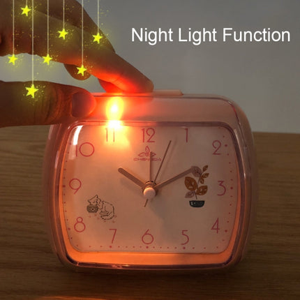 Cute Children Small Alarm Clock Bedside Night Light Clock(A306 Beige)-garmade.com