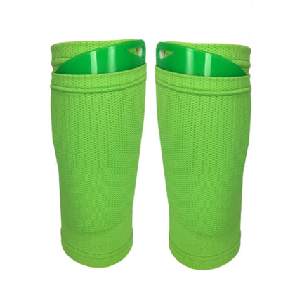 Football Shin Pads + Socks Sports Protective Equipment, Color: Green (L)-garmade.com