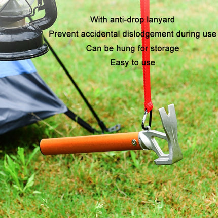Outdoor Camping Multifunctional Tent Ground Nail Hammer(Silver)-garmade.com