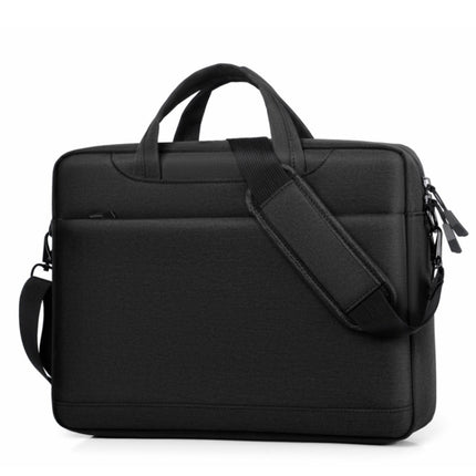 Airbag Thickened Laptop Portable Messenger Bag, Size: 14.1 inches(Black)-garmade.com