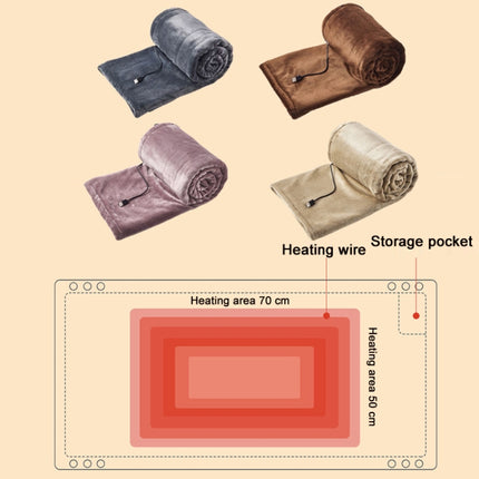 Low Voltage 5V USB Home Portable Small Electric Blanket, Width: 100x80cm(Pink)-garmade.com