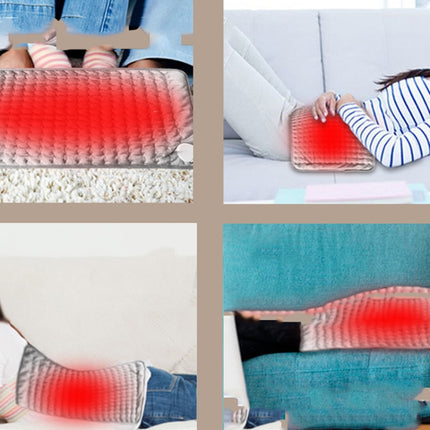 Home Physiotherapy Heating Pad Electric Heating Blanket, Size: 60x30cm, Plug Type: UK Plug(Silver Gray)-garmade.com