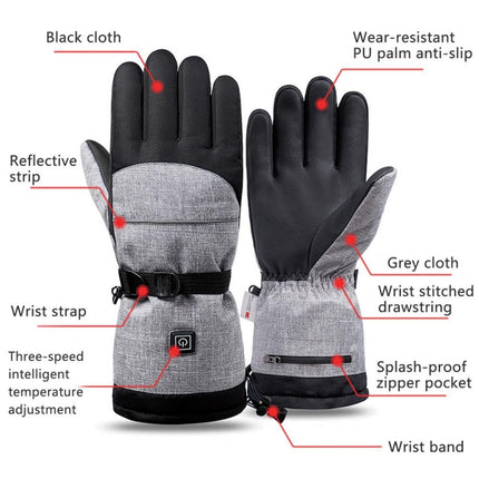 Winter Heating Hand Warmer Electric Thermal Gloves ,Specification: With Battery Box-garmade.com