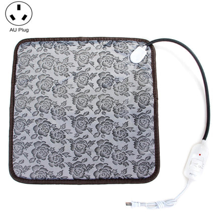 Waterproof Bite-proof Wear-resistant Adjustable Temperature Pet Electric Blanket, Specification: 45x45cm(AU Plug Flower)-garmade.com