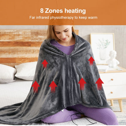 3-speed Temperature Control 8-zone Heating USB Electric Shawl Electric Blanket 150 x 85cm(Gray)-garmade.com