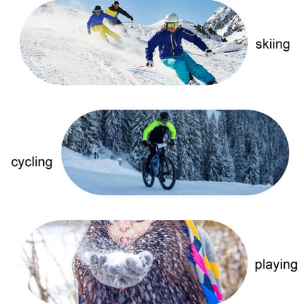 1 Pair WZ-204 Outdoor Warm And Windproof Thickened Cycling Sports Anti-fall Gloves, Size: Free Code(Black Pink)-garmade.com