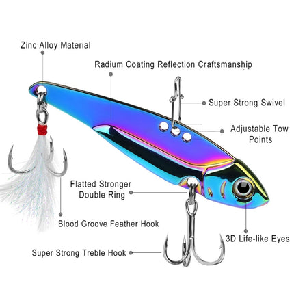 PROBEROS DW559 Colorful VIB Sequenant Far Subsidine Lure Bait, Specification: 5g-garmade.com