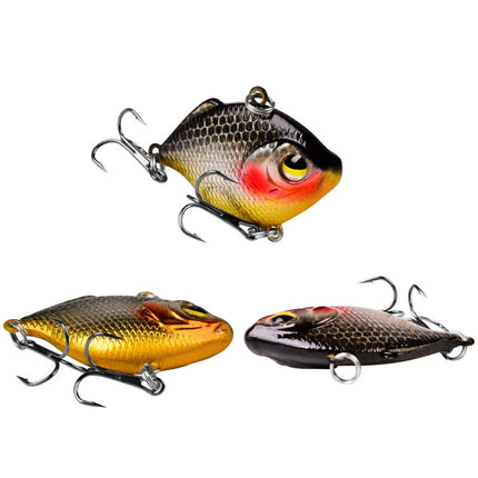 3 PCS PROBEROS DW1044 4.5cm/8.5g Lure Fake Bait Iconic Plastic VIB Hard Bait(F)-garmade.com