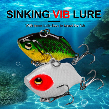 3 PCS PROBEROS DW1044 4.5cm/8.5g Lure Fake Bait Iconic Plastic VIB Hard Bait(F)-garmade.com