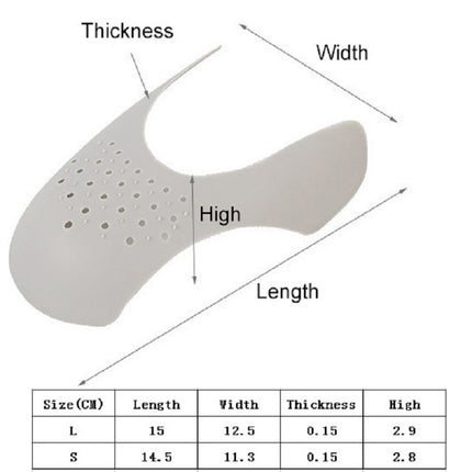 2 PCS Sneakers Shield Anti-crease Anti-wrinkle Shoe Support, Size: L(Black)-garmade.com