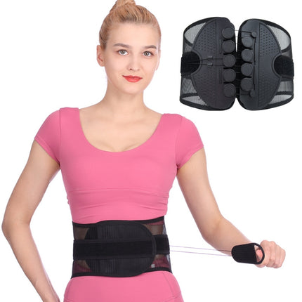 Adjustable Breathable Mesh Lumbar Support Belt, Specification: S(Black)-garmade.com
