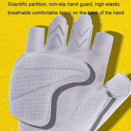 HF008 Outdoor Riding Non-slip Rock Climbing Sports Iron Jump Rope Gloves, Size: L(Titanium Gray)-garmade.com