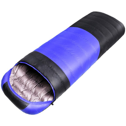 USB Electric Heating Down Cotton Sleeping Bag 3-speed Temperature Adjustment (180+30)x75cm(Blue)-garmade.com