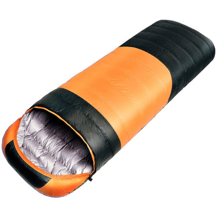 USB Electric Heating Down Cotton Sleeping Bag 3-speed Temperature Adjustment (180+30)x75cm(Orange)-garmade.com