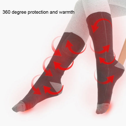 Constant Temperature Electric Heating Socks Long Tube Warm Socks With Battery Box Gray-garmade.com