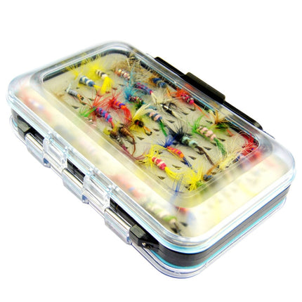 64 PCS / Set Outdoor Fishing Tackle Box Fly Hook Bait-garmade.com