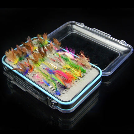 64 PCS / Set Outdoor Fishing Tackle Box Fly Hook Bait-garmade.com