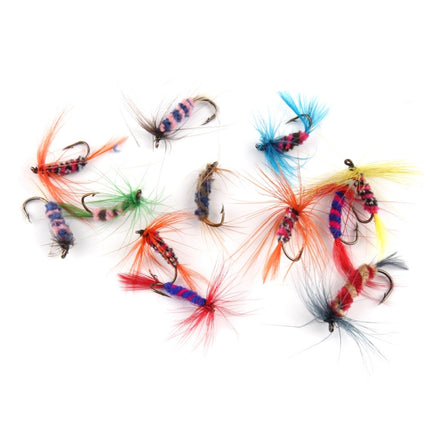 64 PCS / Set Outdoor Fishing Tackle Box Fly Hook Bait-garmade.com