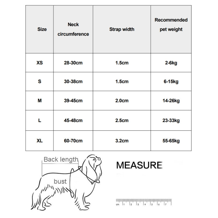 Honeycomb Net Dog Collar Neck Collar Breathable Reflective Anti-Strangle Collar M(Gray)-garmade.com