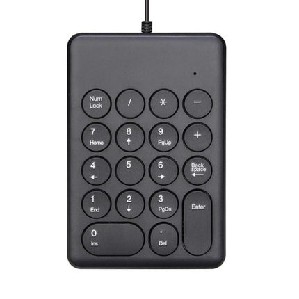 269 18 Keys Accounting Bank Engineering Wired Mini Chocolate Numeric Keypad, Cable Length: 1.25m(Black)-garmade.com