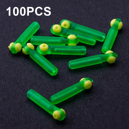 100 PCS SXP01 Dual CoreSilicone Floating Seat Fishing Accessories, Size: Small(Crystal Green)-garmade.com