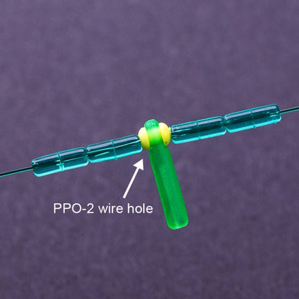 100 PCS SXP01 Dual CoreSilicone Floating Seat Fishing Accessories, Size: Medium(Crystal Green)-garmade.com