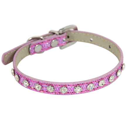 1.0 x 30cm Glitter Diamond Cat Neck Collar Decorative Supplies, Color: Diamond Pink-garmade.com