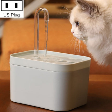 Cat Automatic Circulation Flow Drinking Fountain US Plug (110V)(Transparent)-garmade.com