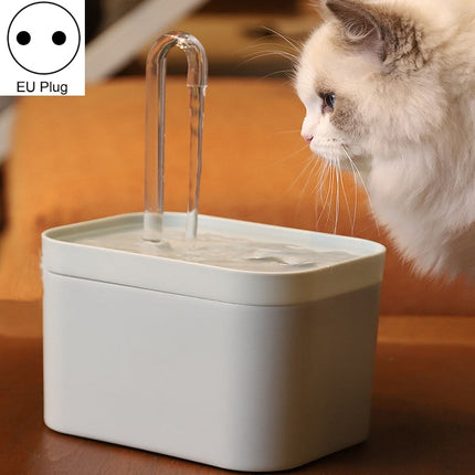Cat Automatic Circulation Flow Drinking Fountain EU Plug (230V)(Transparent)-garmade.com