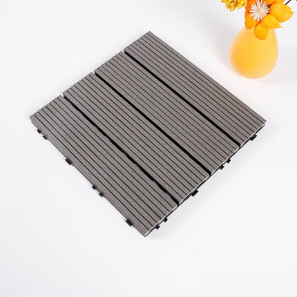 Outdoor Plastic Wood Waterproof Anti-corrosion Splicing Floor(Grey)-garmade.com