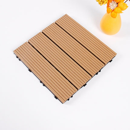 Outdoor Plastic Wood Waterproof Anti-corrosion Splicing Floor(Apricot Yellow)-garmade.com
