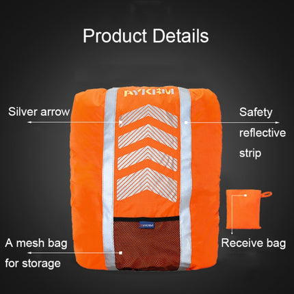 AYKRM AS6-007 Cycling Backpack Dust-proof Reflective Waterproof Cover(Fluorescent Green)-garmade.com