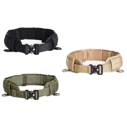 Outdoor Hunting Belt Nylon Waist Belt,Spec: Belt + Corset Khaki-garmade.com
