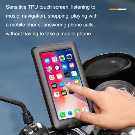 WEST BIKING Mountain Bicycle Riding Shock-proof Fixed Mobile Phone Bracket, Style: Rearview Mirror-garmade.com