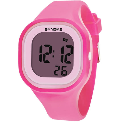 SYNOKE 66896 Multifunctional Detachable Waterproof Luminous Student Watch(Pink)-garmade.com