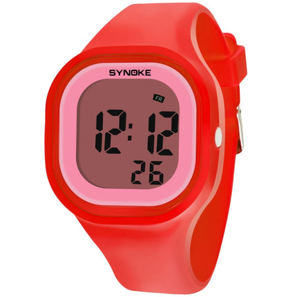 SYNOKE 66896 Multifunctional Detachable Waterproof Luminous Student Watch(Red)-garmade.com