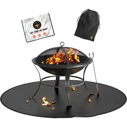 Fireproof Grill Mat Fiberglass High Temperature Resistant Camping Mat 24 Inches-garmade.com