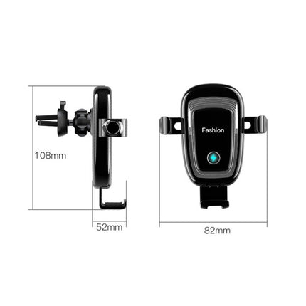 S19 15W Gravity Car Phone Wireless Charging Stand(Black)-garmade.com