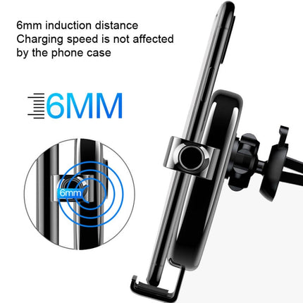 S19 15W Gravity Car Phone Wireless Charging Stand(Black)-garmade.com