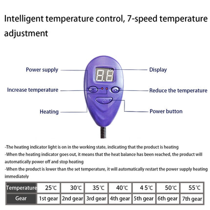 30x30cm Red 12V Low Voltage Multifunctional Warm Pet Heating Pad Pet Electric Blanket(US Plug)-garmade.com