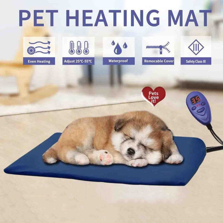 40x30cm Coffee 12V Low Voltage Multifunctional Warm Pet Heating Pad Pet Electric Blanket(EU Plug)-garmade.com