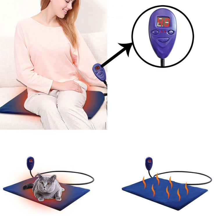 40x30cm Coffee 12V Low Voltage Multifunctional Warm Pet Heating Pad Pet Electric Blanket(EU Plug)-garmade.com
