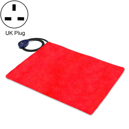 40x30cm Red 12V Low Voltage Multifunctional Warm Pet Heating Pad Pet Electric Blanket(UK Plug)-garmade.com