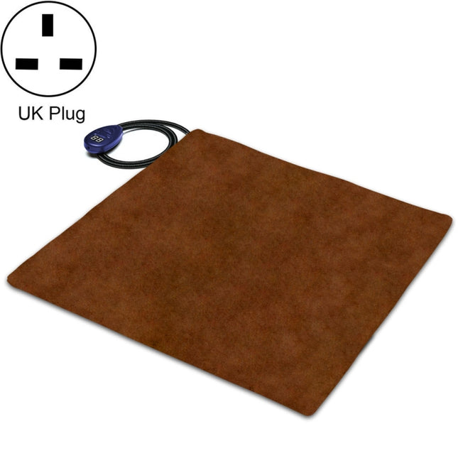 50x50cm Coffee 12V Low Voltage Multifunctional Warm Pet Heating Pad Pet Electric Blanket(UK Plug)-garmade.com