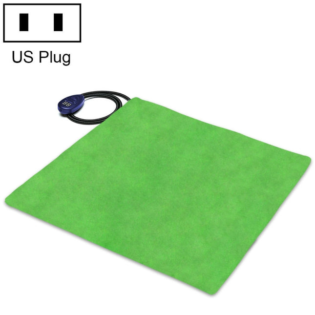 50x50cm Green 12V Low Voltage Multifunctional Warm Pet Heating Pad Pet Electric Blanket(US Plug)-garmade.com