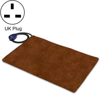 65x40cm Coffee 12V Low Voltage Multifunctional Warm Pet Heating Pad Pet Electric Blanket(UK Plug)-garmade.com