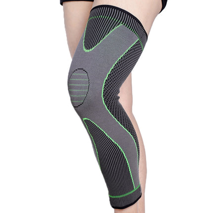 Nylon Knitted Riding Sports Extended Knee Pads, Size: S(Green Basic)-garmade.com